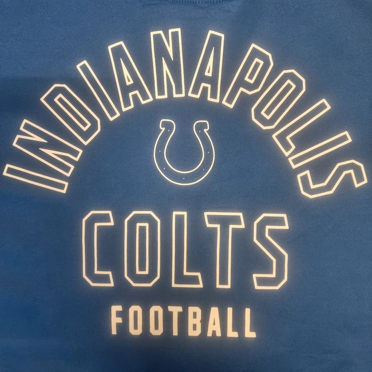 Indianapolis Colts Men's Size L 46" Chest Long Sleeved Blue Hoodie imagen 6